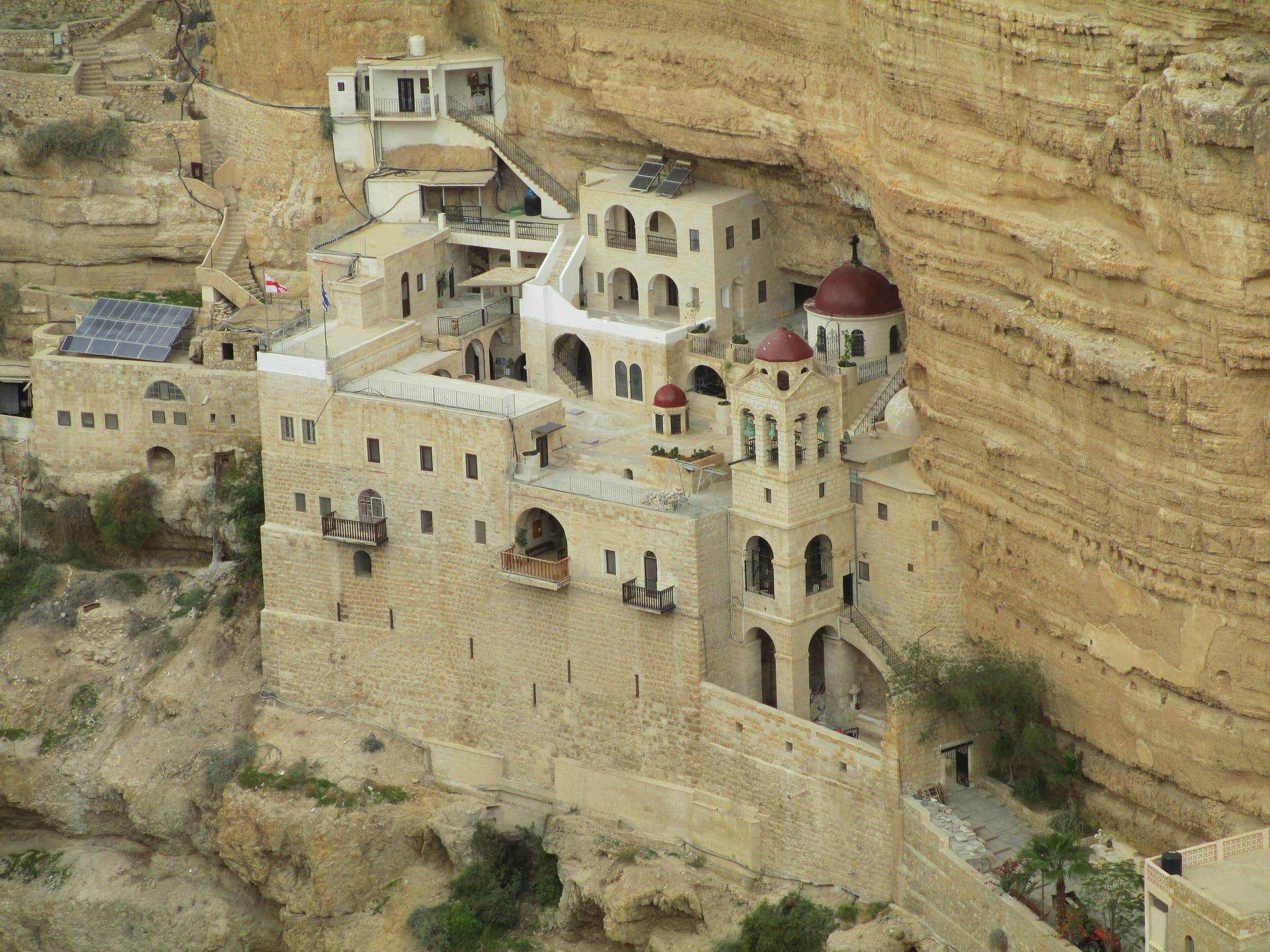 St. George's Monastery clinging to the cliff of Wadi Qelt