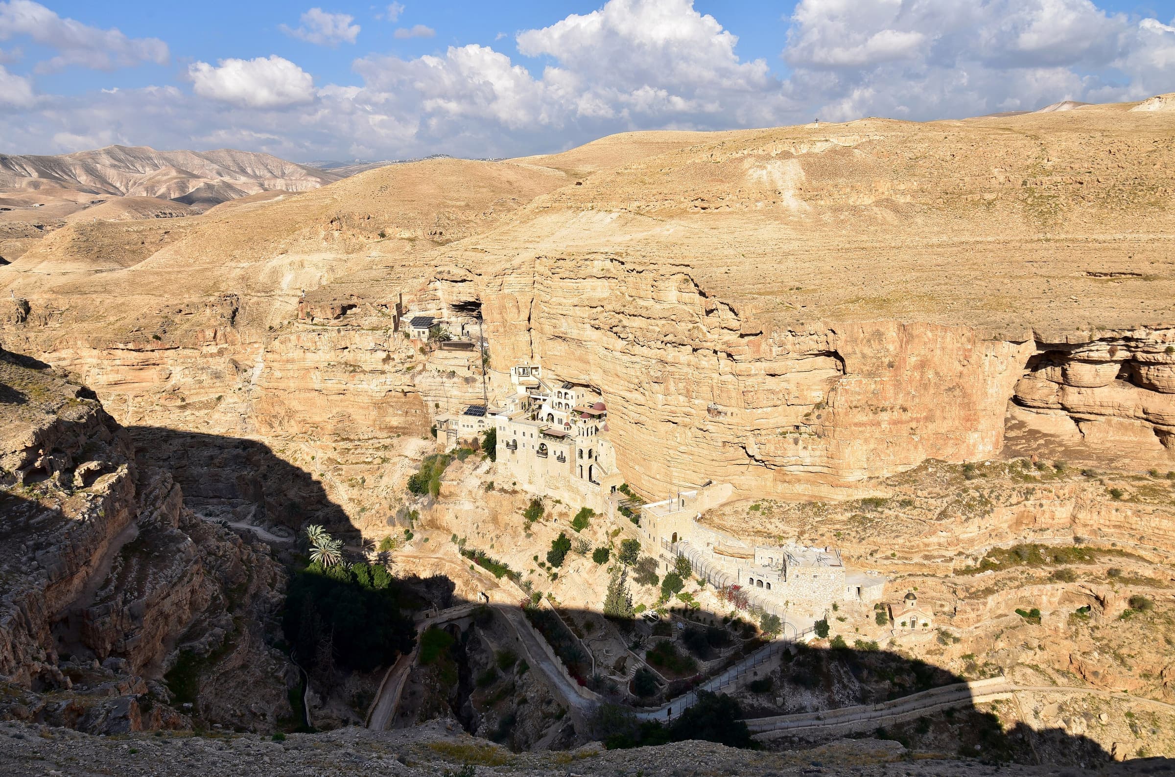 St. George's Monastery deep in the canyon of Wadi Qelt